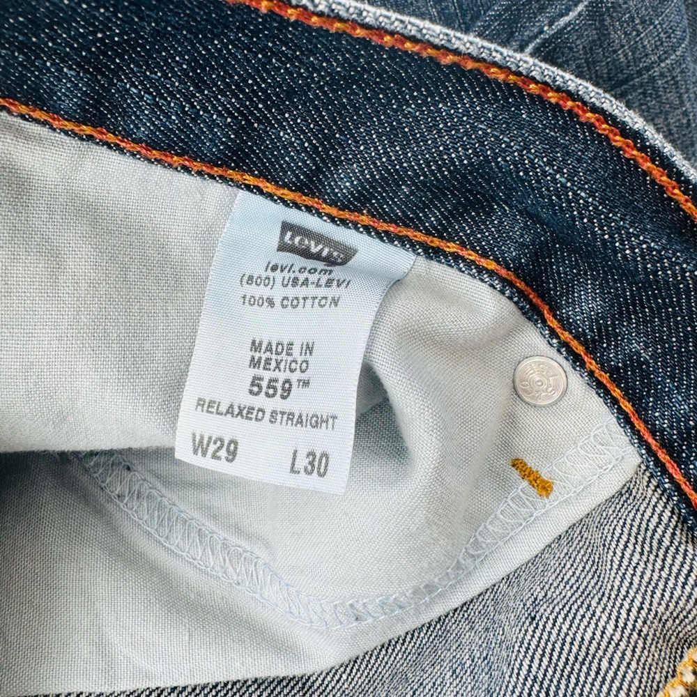 Levi's Dark Blue Denim Jeans for men size waist 29 length 30 GUC - Picture 5 of 6